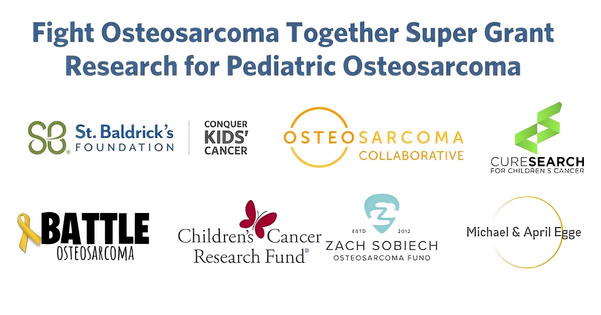 $1.5 million research grant for pediatric osteosarcoma to Dr. Patrick Grohar- Children's Cancer Research Fund