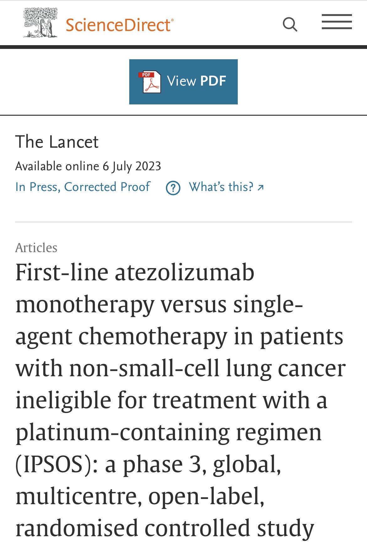 Study showed better OS & quality of life with Atezo - Rami Manochakian, MD
