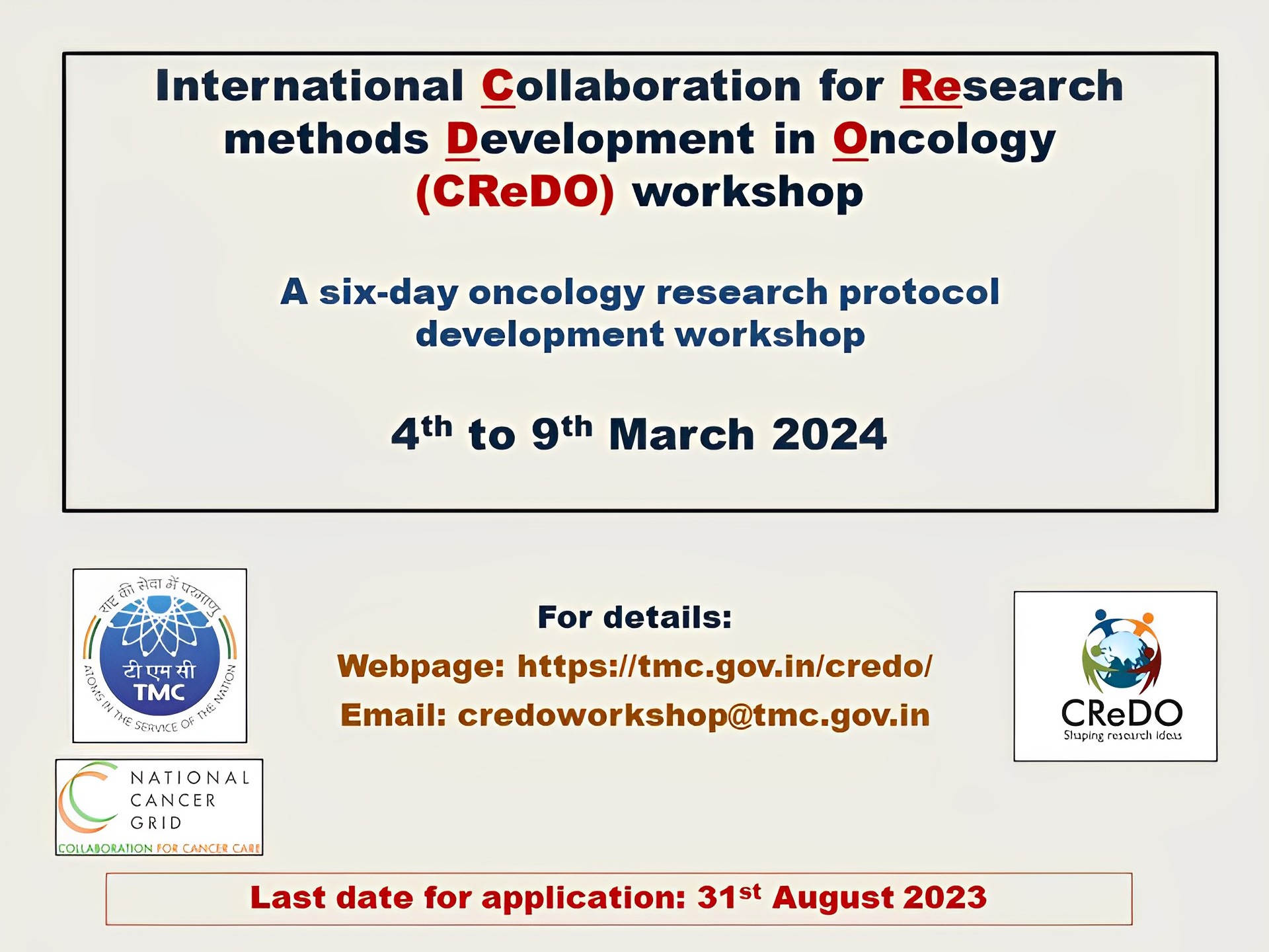 For anyone who's interested in learning research methods in cancer, this is a must-do - Pramesh CS