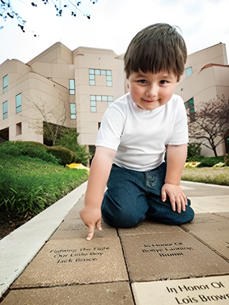 There are about 11,000 bricks that adorn a walkway around St. Jude campus called the Pathway to Hope - St. Jude Children's Research Hospital