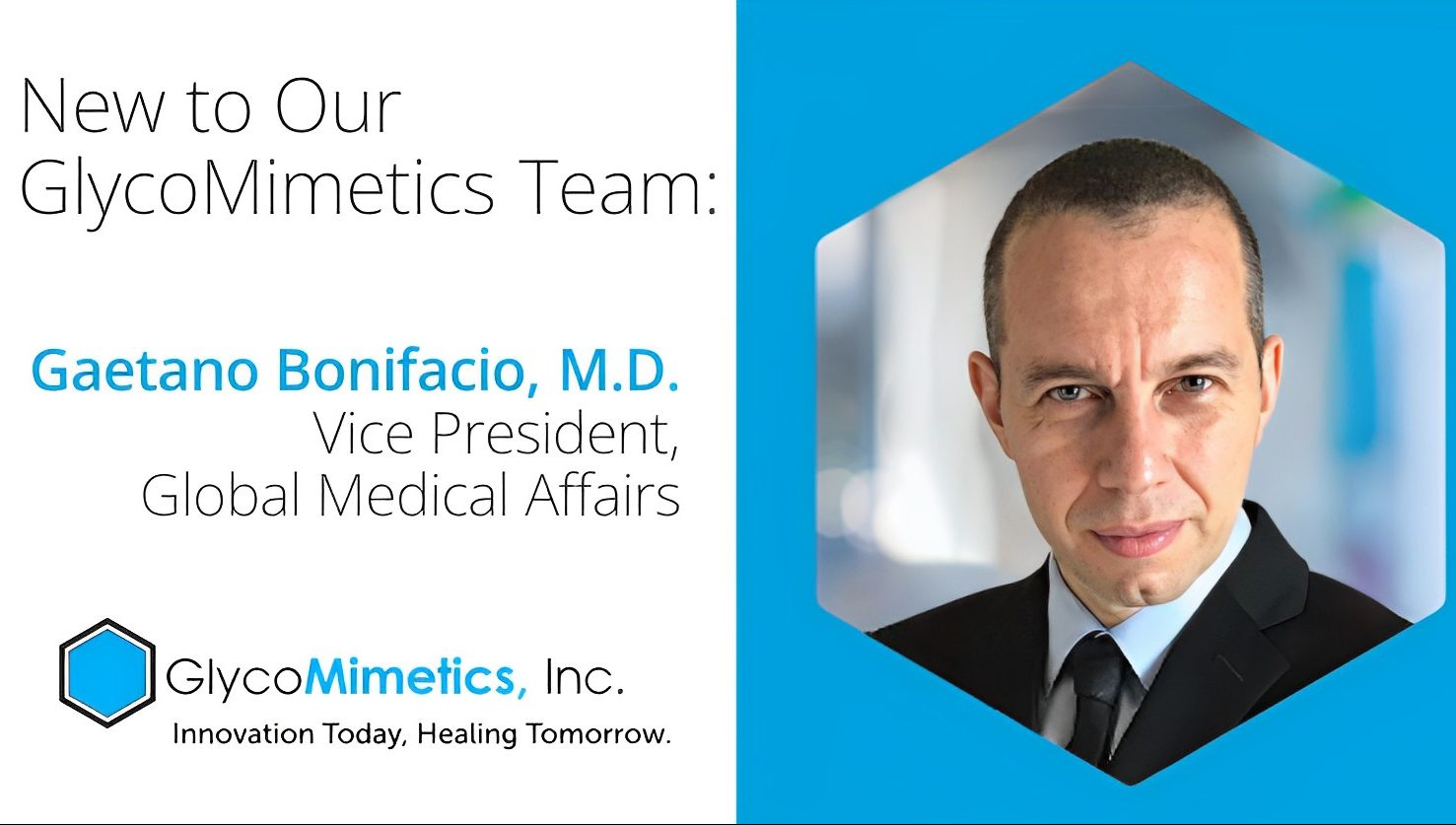 Gaetano Bonifacio: I'm excited to share that I started my new role as Vice President, Global Medical Affairs at GlycoMimetics.