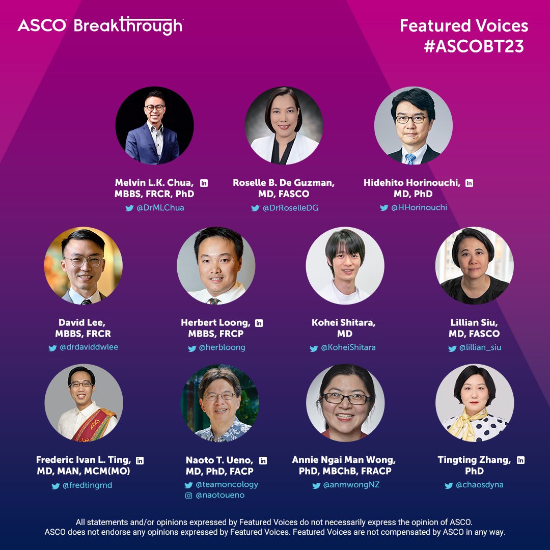 📣 Announcing the ASCO Breakthrough Featured Voices - ASCO