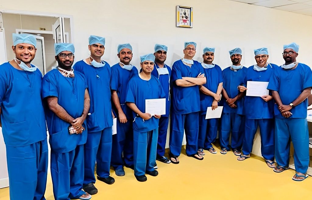 Arvind Krishnamurthy: It was wonderful to have a focused group of Surgical Oncologists from across the country, visit us at the Cancer Institute, Chennai, to observe our Unique Technique of "Robotic Esophagectomy".