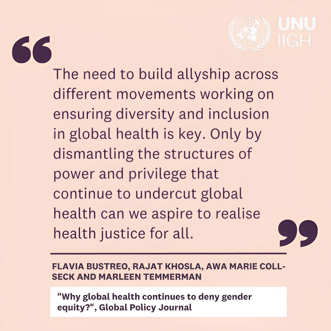 Even as the Global Health agenda is redefined, women and girls are systematically left behind - Gender and Health Hub