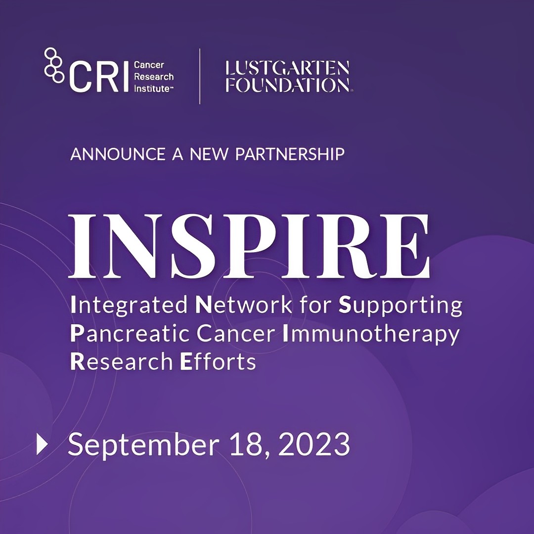 The Cancer Research Institute and The Lustgarten Foundation are excited to announce a new partnership, focused exclusively on supporting pancreatic cancer immunotherapy research. - Cancer Research Institute (CRI)