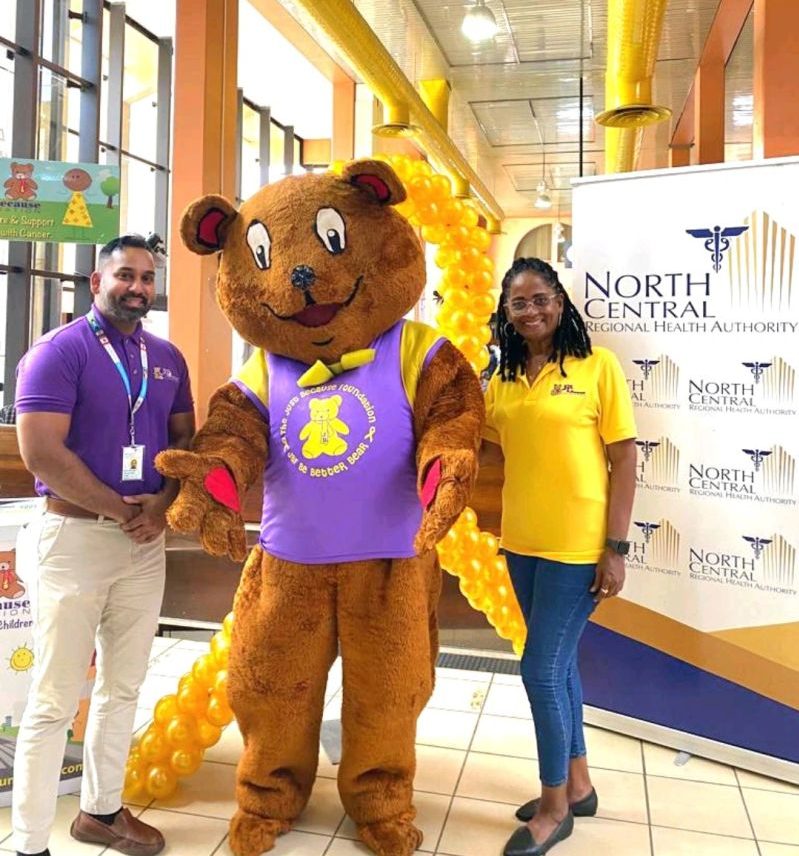 Kevon Dindial: Today, we had a pop-up booth at the hospital to promote childhood cancer awareness since we go gold in September.