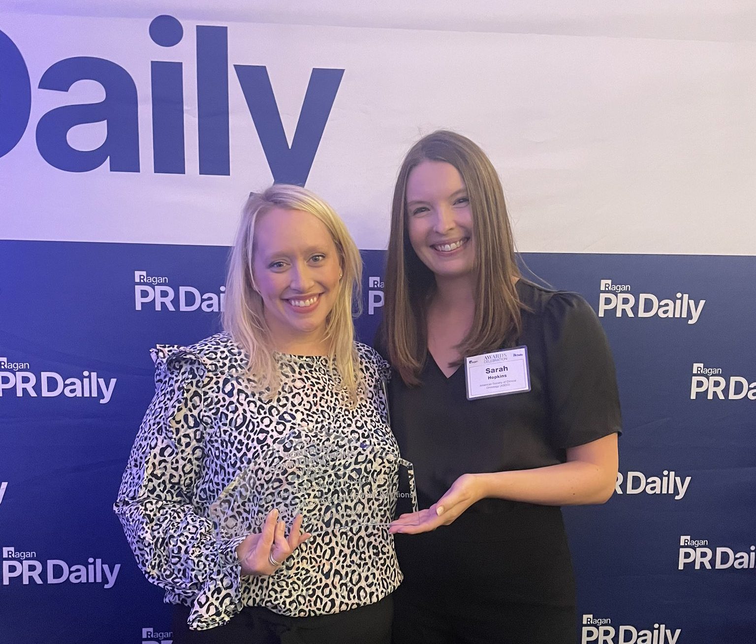 Amanda Narod: Thrilled to share that the American Society of Clinical Oncology's Featured Voices won PR Daily's "Innovation in Non-Profit Communication" award today!