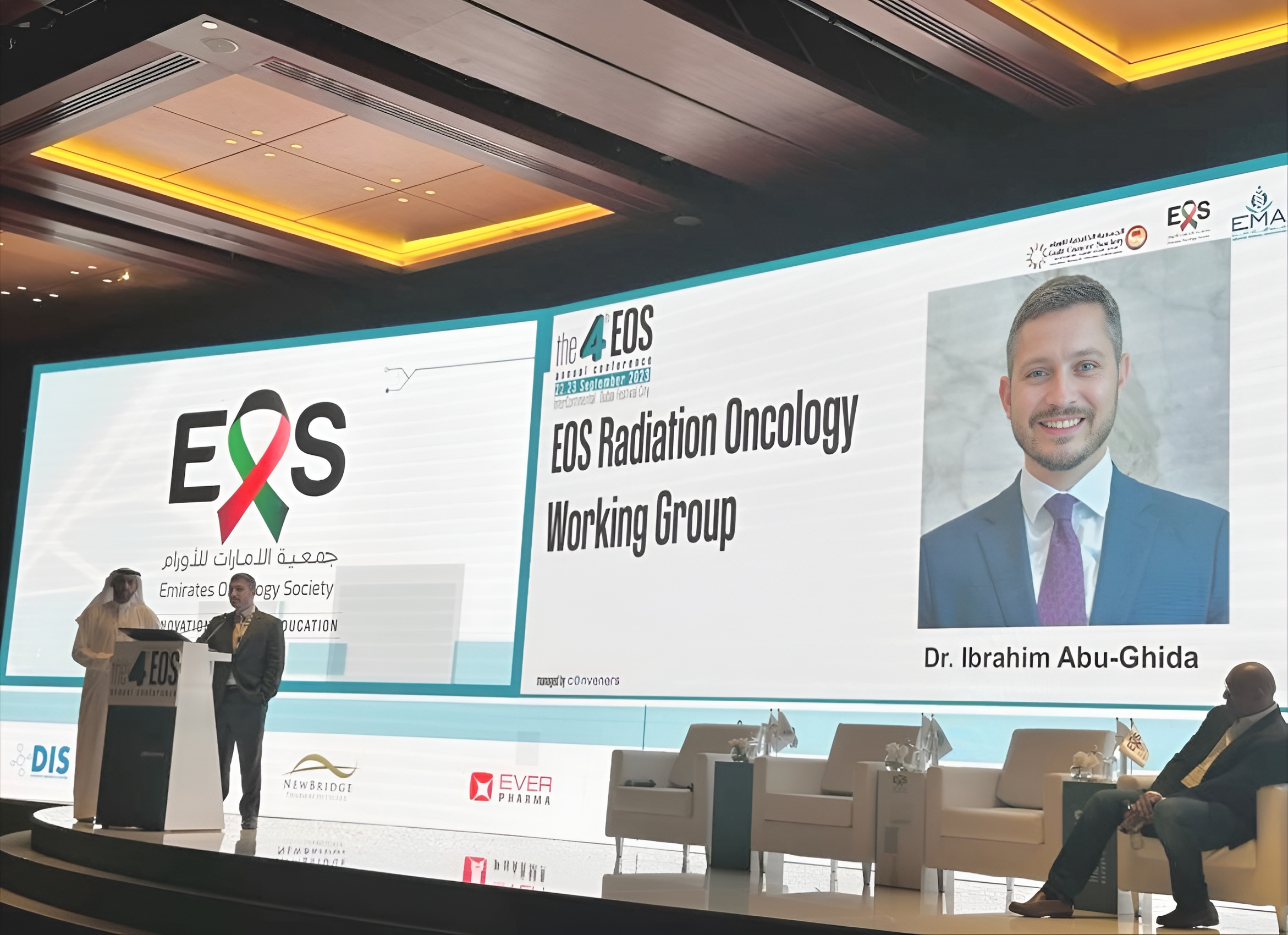 Humaid Al-Shamsi: Proud to launch UAE's first radiation oncology working group in the country under the leadership of Ibrahim Abu-Gheida.