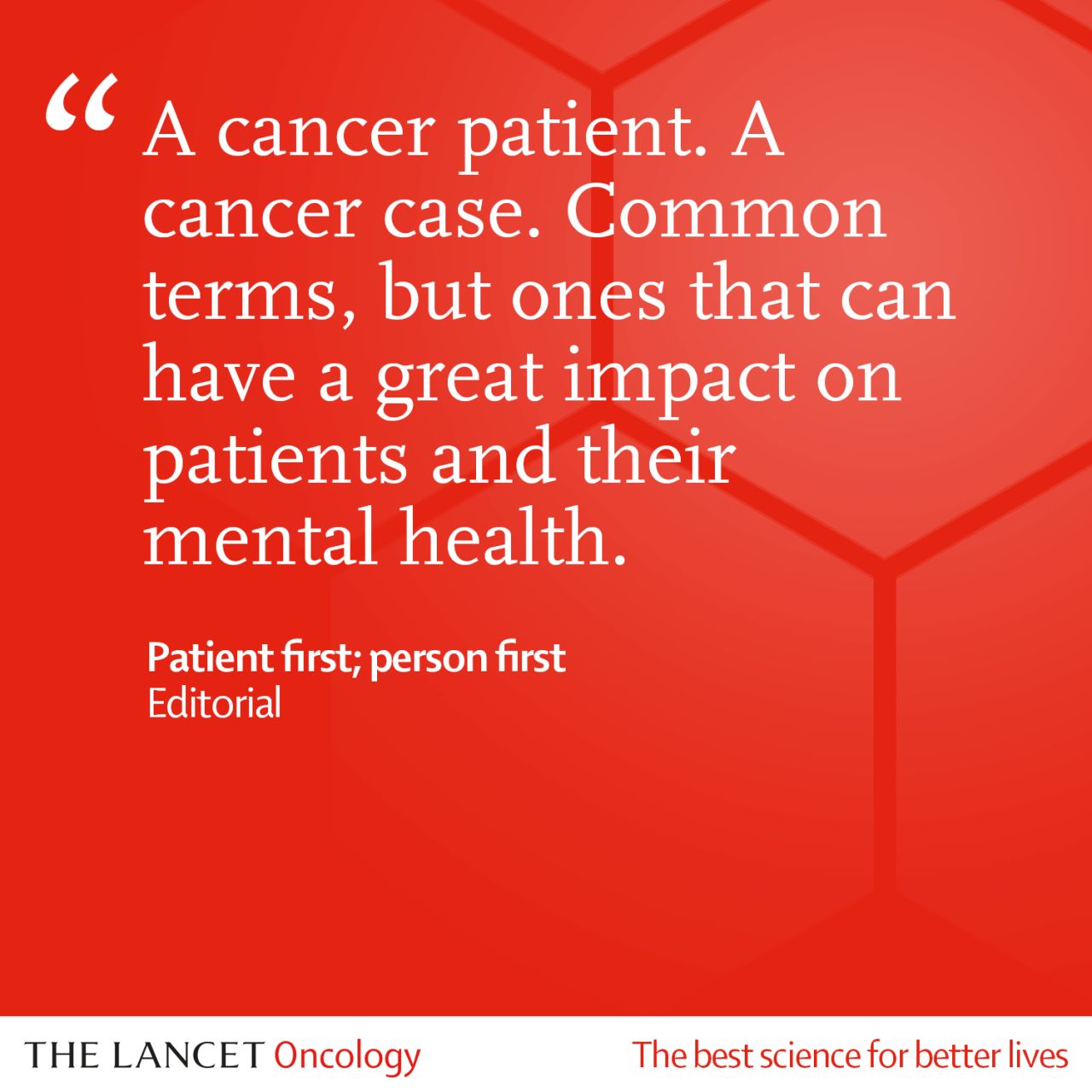 Person-first language matters. - The Lancet