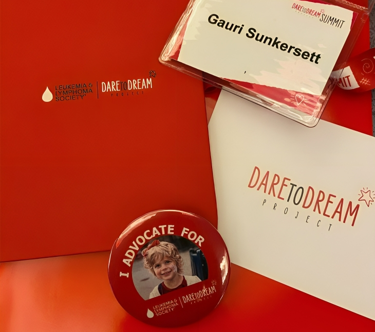 Gauri Sunkersett: Honored to have been invited to The Leukemia and Lymphoma Society Dare to Dream Summit in Washington, D.C.