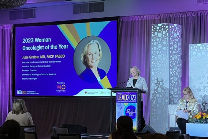 Sincere congratulations to our Chief Medical Officer Dr. Julie Gralow on receiving the LEAD2023 Women Leaders in Oncology Woman Oncologist of the Year award! - ASCO