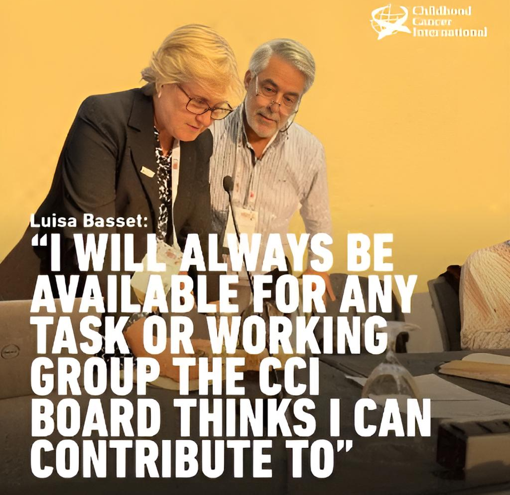 Luisa Basset completed a fruitful nine-year tenure on the CCI board of trustees - Childhood Cancer International