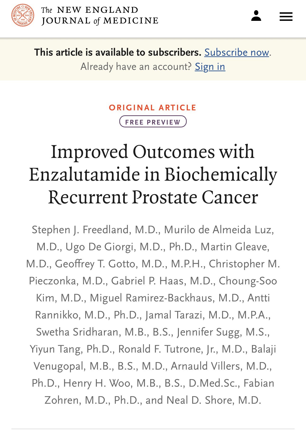 Chandler Park: LOVED discussing this study with national prostate cancer experts Larry Karsh MD and Michael Cookson MD