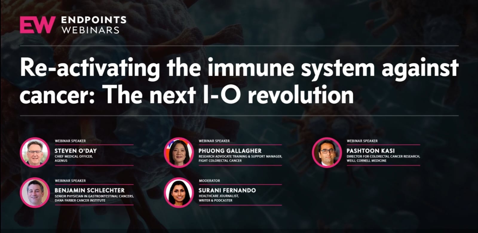 Steven O'Day shared their recent webinar presented by Endpoints News on “The Next I-O Revolution”