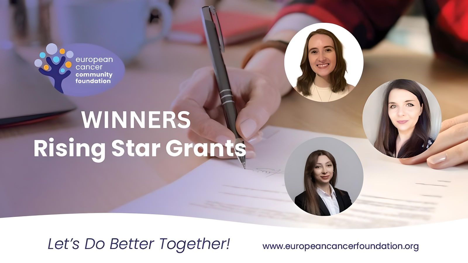 The Rising Star Grants results were announced at the European Cancer Summit - European Cancer Community Foundation