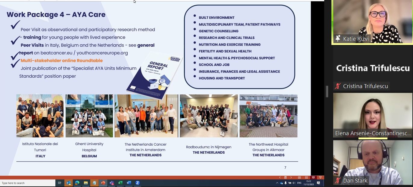 Great discussions at Online Roundtable on Adolescent and Young Adult (AYA) Oncology - Youth Cancer Europe