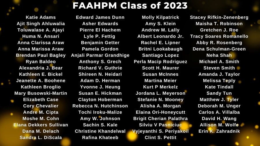 The Academy's highest honor, FAAHPM - AAHPM