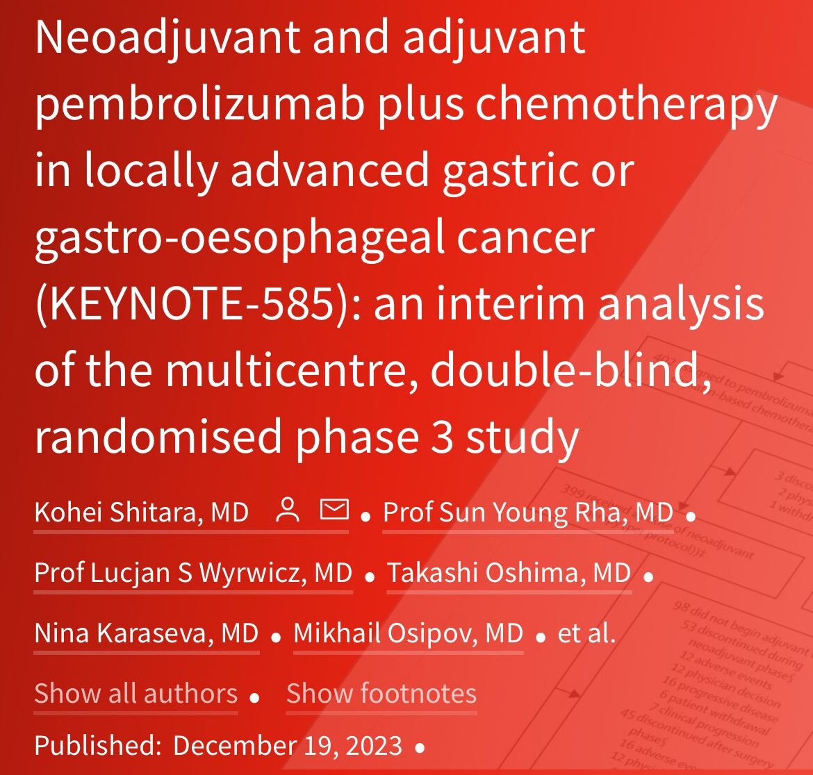 Erman Akkus: KEYNOTE-585 - although pathological complete response improved, no survival advantage