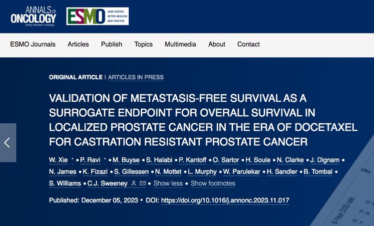 Yüksel Ürün: MFS continues to be a reliable predictor for overall survival