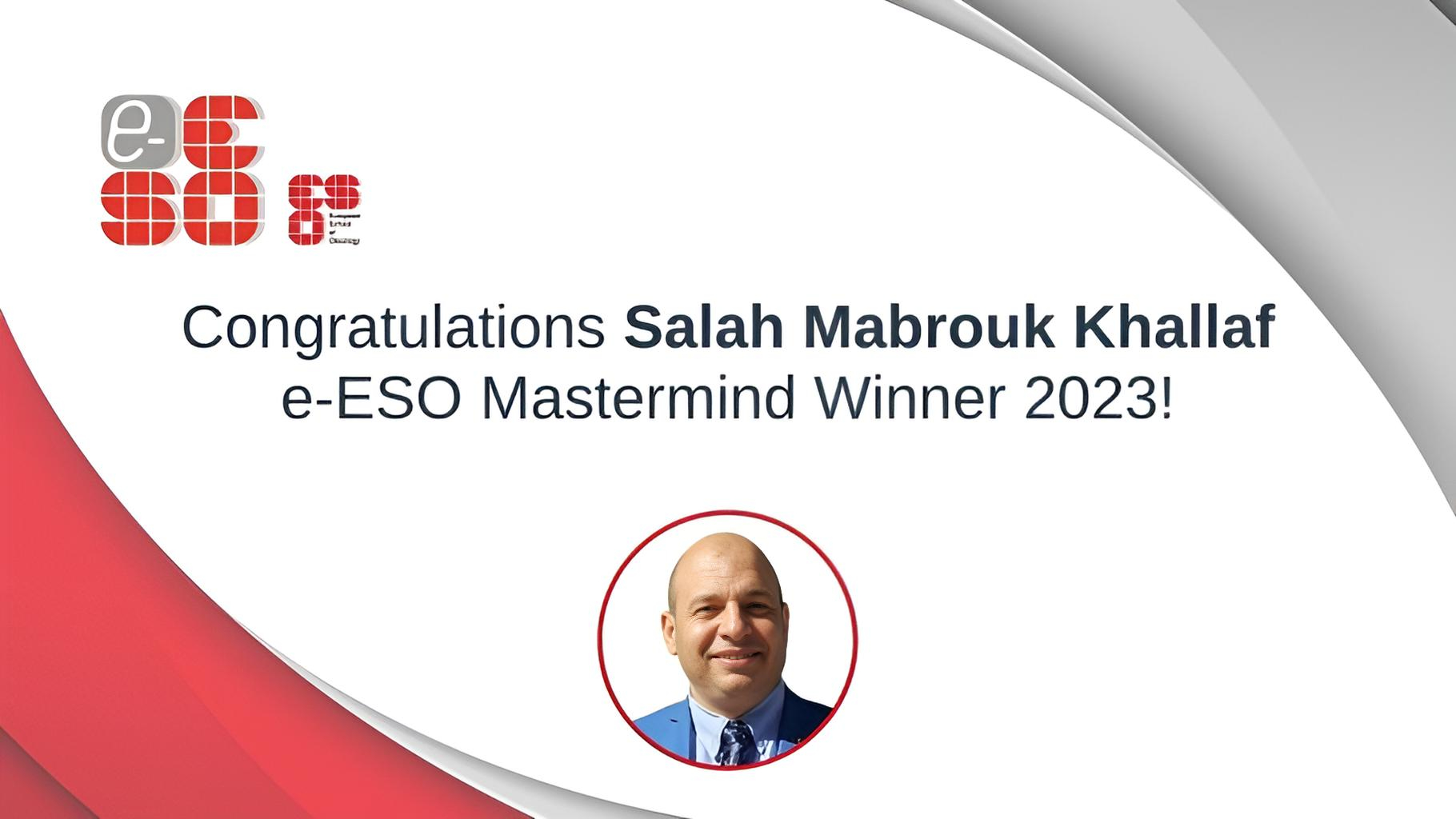 The winner of the 2023 e-European School of Oncology Mastermind quiz