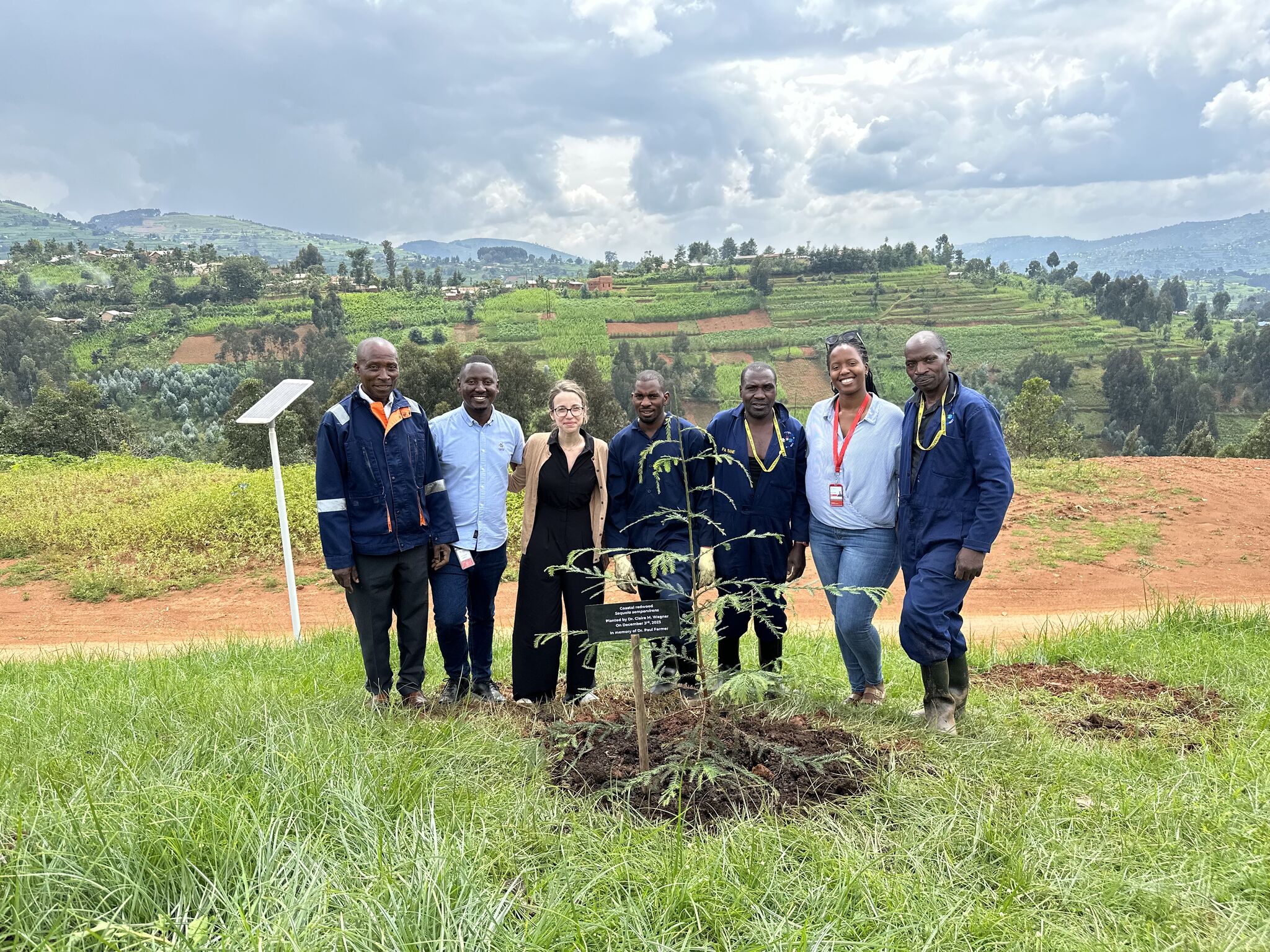 Claire M. Wagner: My thanks to Emmanuel Kamanzi and team for the opportunity to plant a redwood in Paul's honor, and for keeping his legacy alive