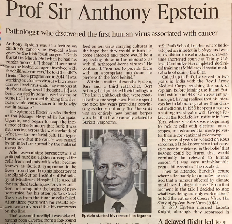 Lawrence Young: Tony Epstein's obituary in today's Times