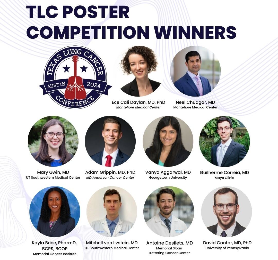The winners of the Texas Lung 24 Poster Competition - Texas Lung Cancer Conference