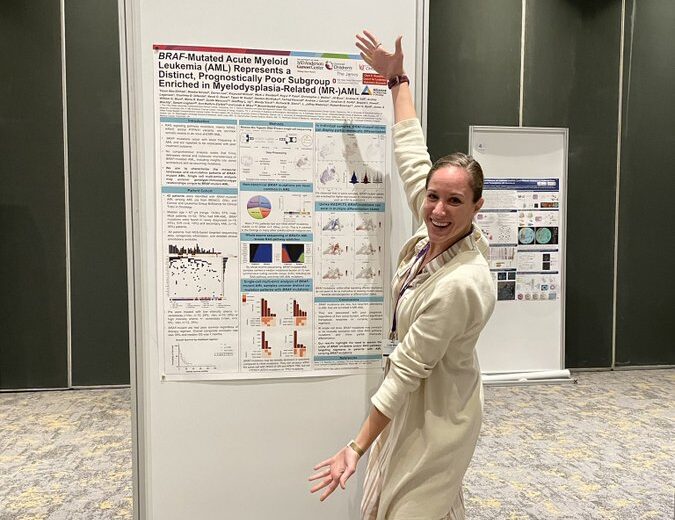 Sanam Loghavi: The fabulous Dr. Miles and her poster and data on BRAF- mutated AML at SCT24