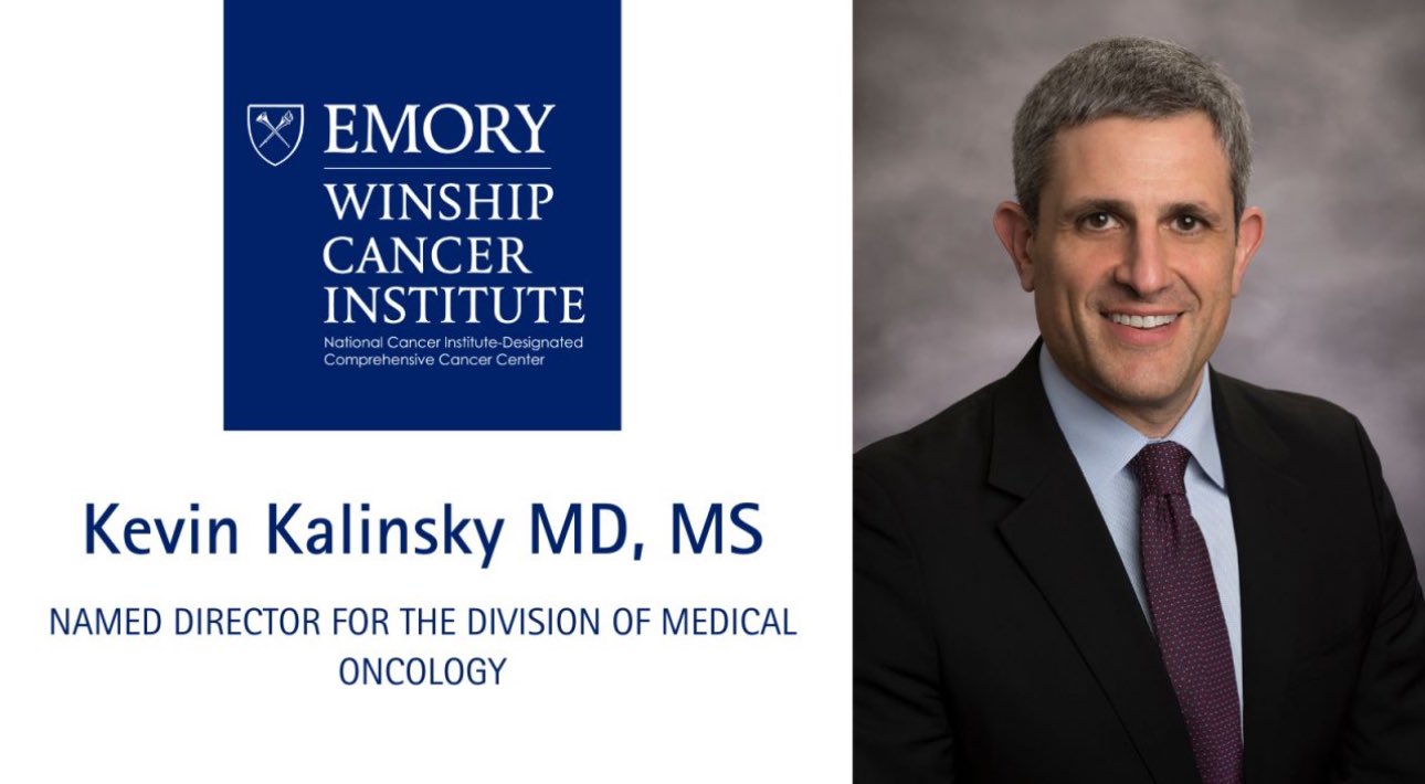 Kevin Kalinsky has been named director for the Division of Medical Oncology in Emory's Department of Hematology and Medical Oncology - Winship Cancer Institute of Emory University