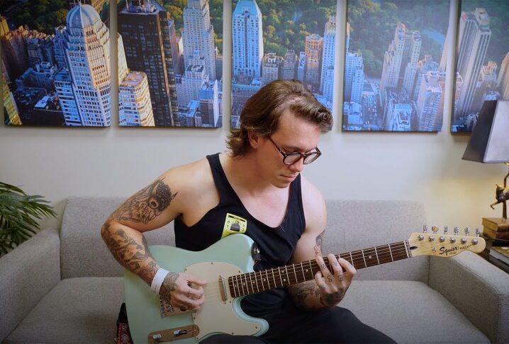 Playing a guitar during an awake craniotomy at the Sylvester Comprehensive Cancer Center