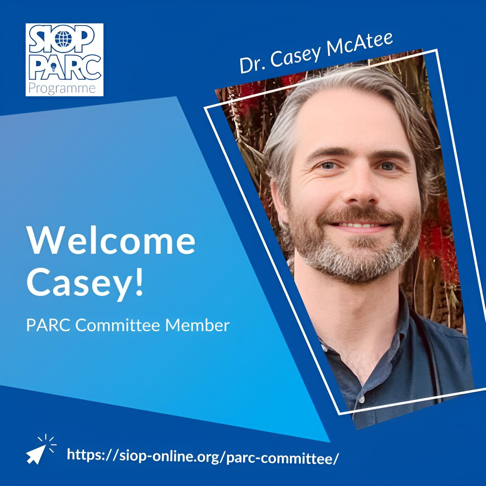 Congratulations to Casey McAtee on joining the Programme for Advancing the Research Capacity Committee - SIOP