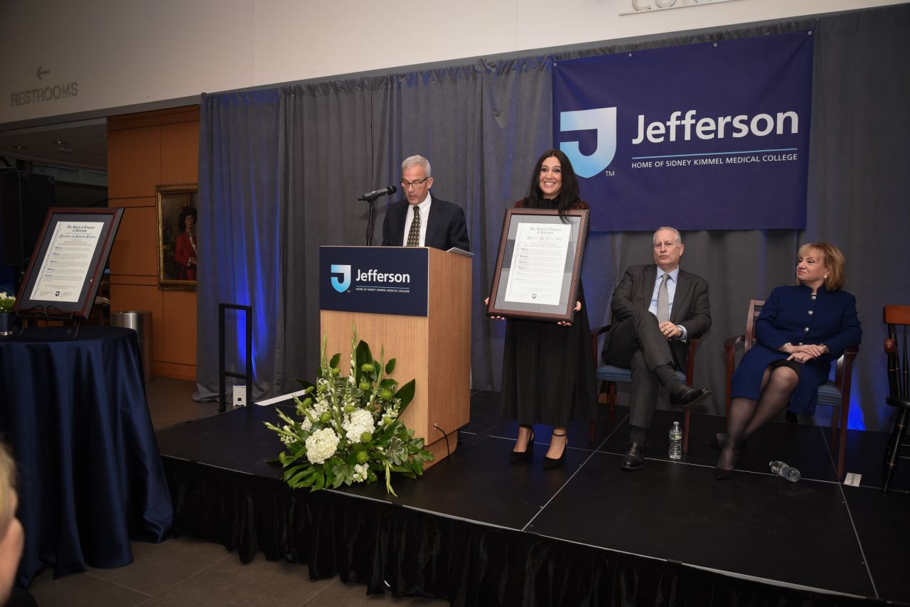 We celebrated the investiture of Dr. Marlana Orloff as the inaugural Alexander and Johnston Family Endowed Clinical Director of Uveal Melanoma - Sidney Kimmel Cancer Center – Jefferson Health