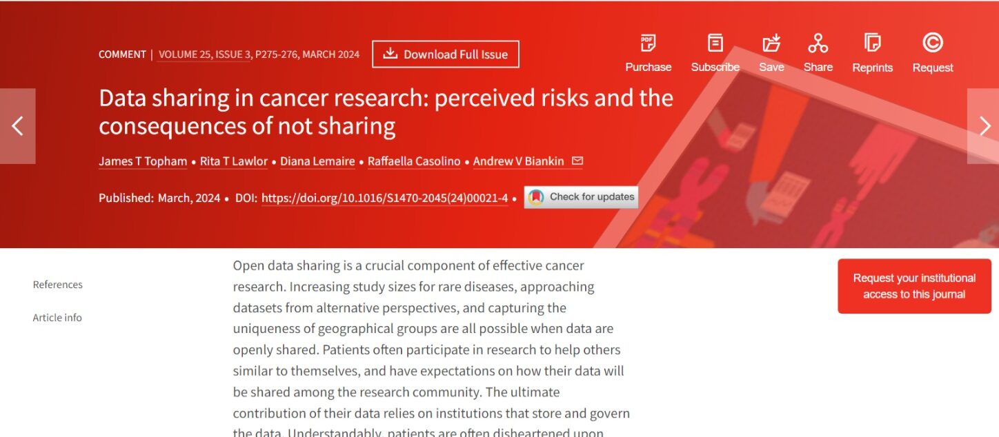 Shushan Hovsepyan: Is datasharing important in Cancer Research? Why it isn't moving as fast as we hope?