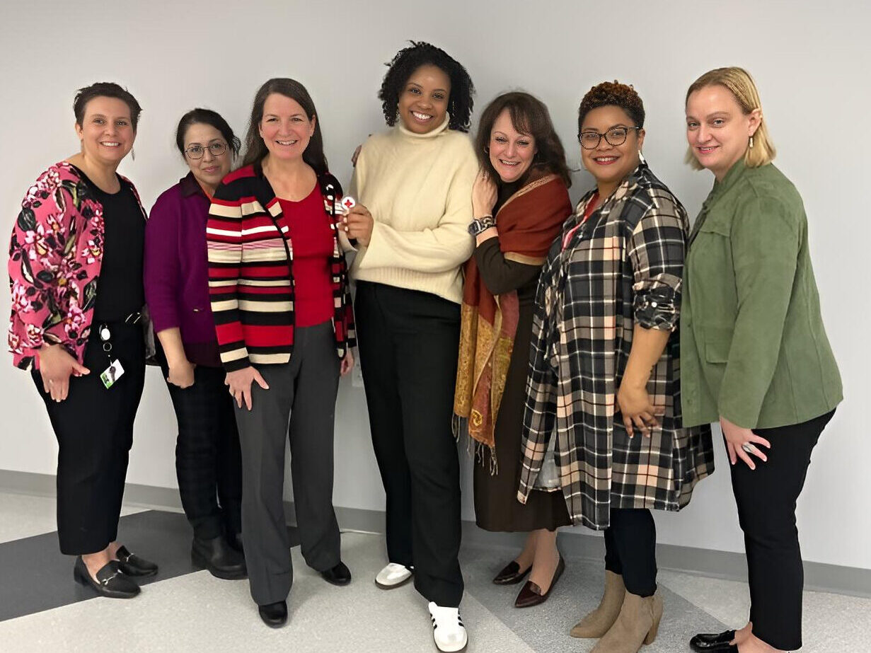 Cecelia Calhoun welcomed members of the American Red Cross Connecticut Chapter to Smilow Cancer Hospital - Yale Cancer Center