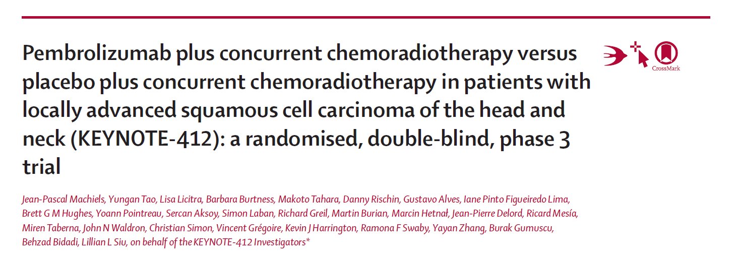 Yüksel Ürün: KEYNOTE-412 trial shows pembrolizumab + chemoradiotherapy doesn't significantly improve event-free survival in unselected advanced head and neck squamous cell carcinoma vs placebo