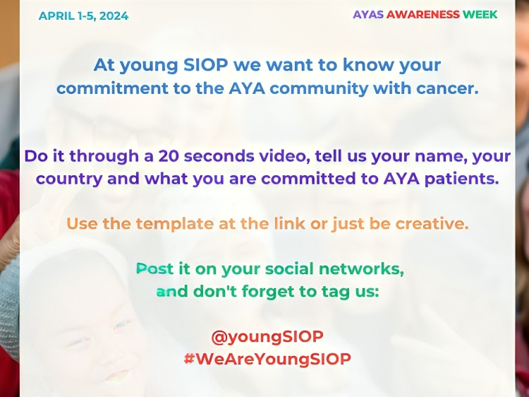April is AYA cancer awareness month - Young SIOP