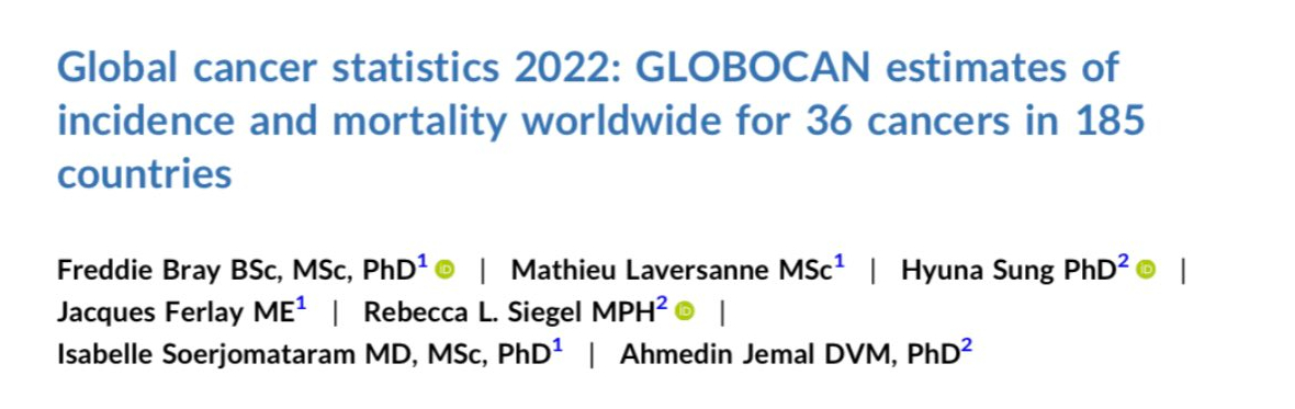 The Innovation Oncology - GLOBOCAN estimates of incidence and mortality worldwide for 36 cancers in 185 countries