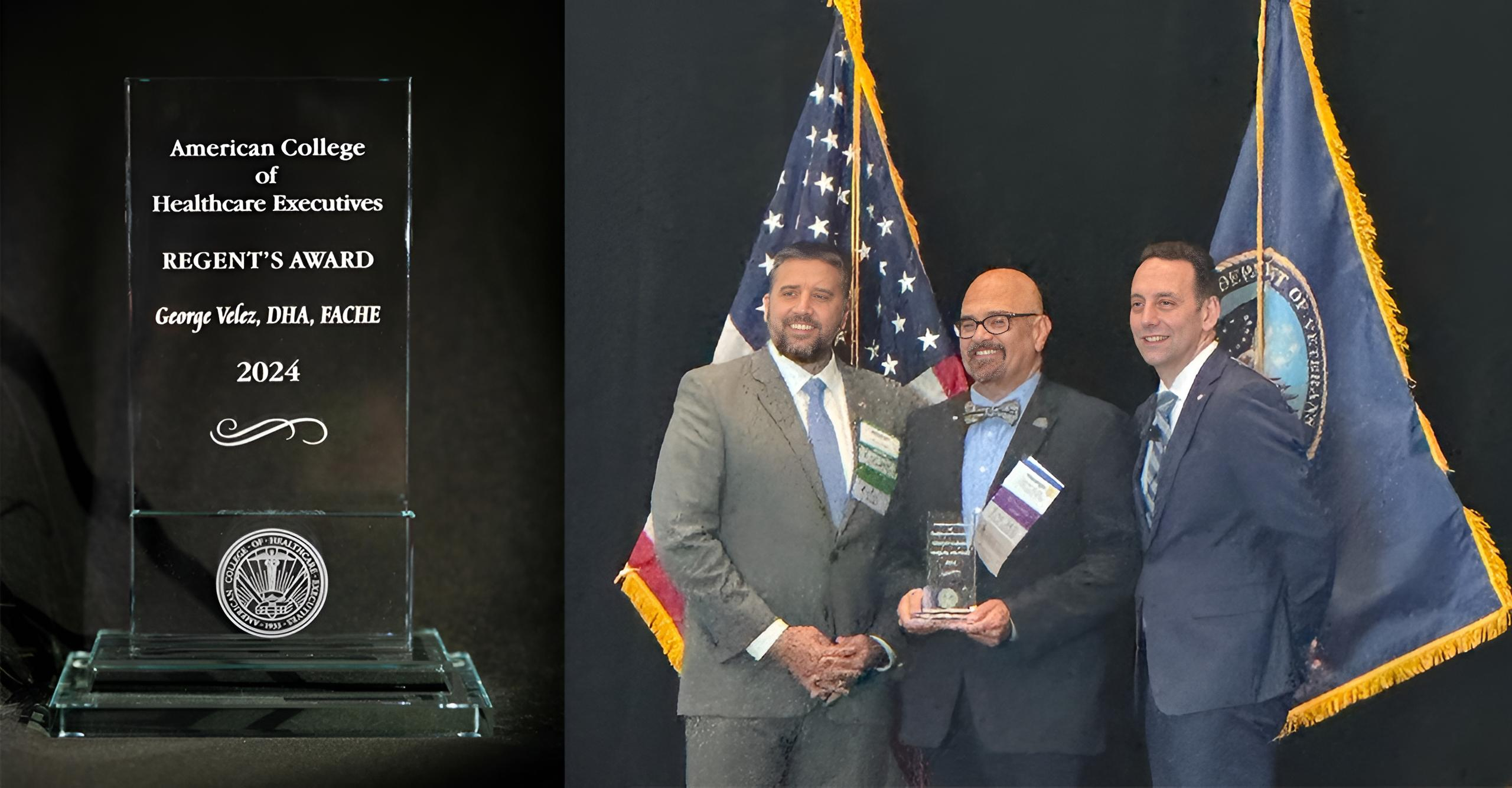 Congratulations to Dr. Velez on winning the 2024 ACHE VHA Regent Healthcare Leadership Excellence Award - Veterans Health Care System of the Ozarks