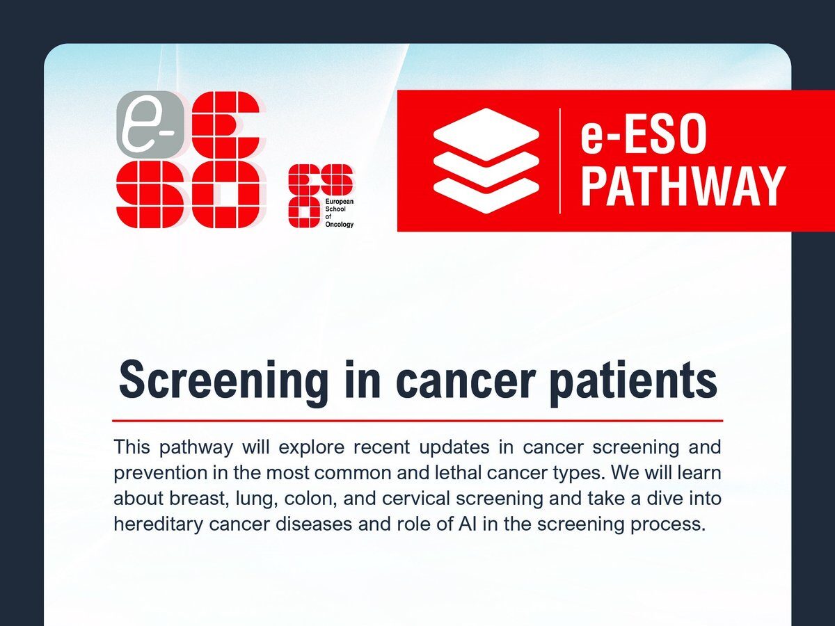 Updated 'Screening in cancer patients' Pathway by ESO