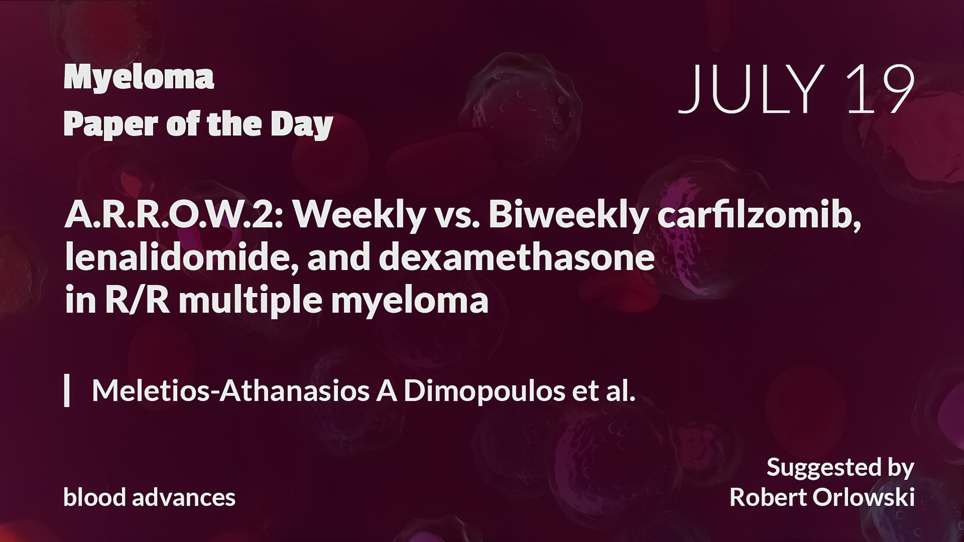Myeloma Paper Of The Day