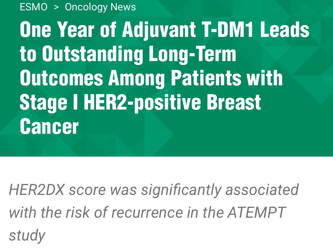Thanks to ESMO ATEMPT phase 3 trial