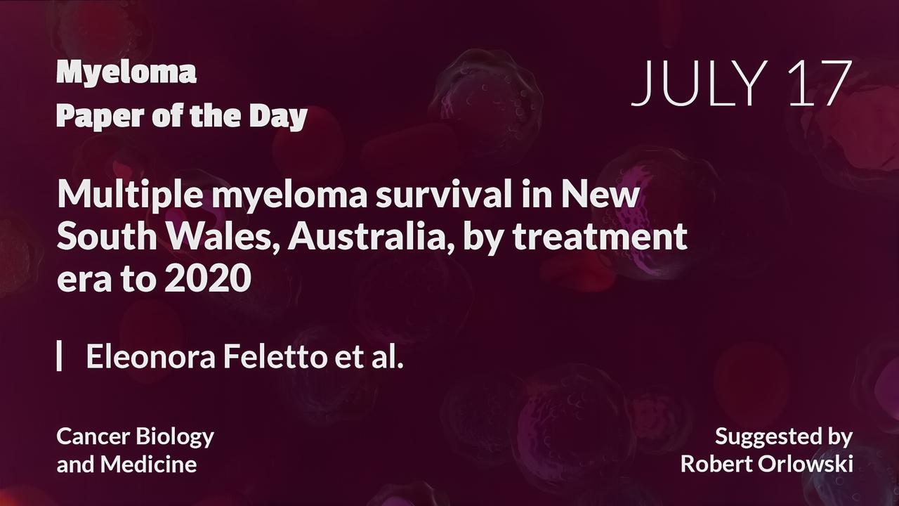 Myeloma Paper Of The Day