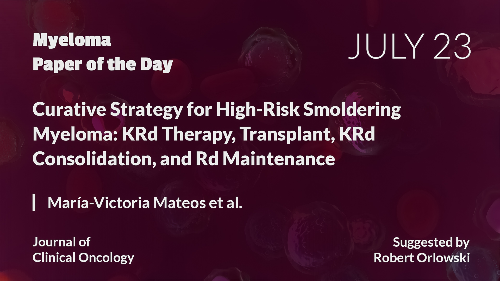 Myeloma Paper Of The Day
