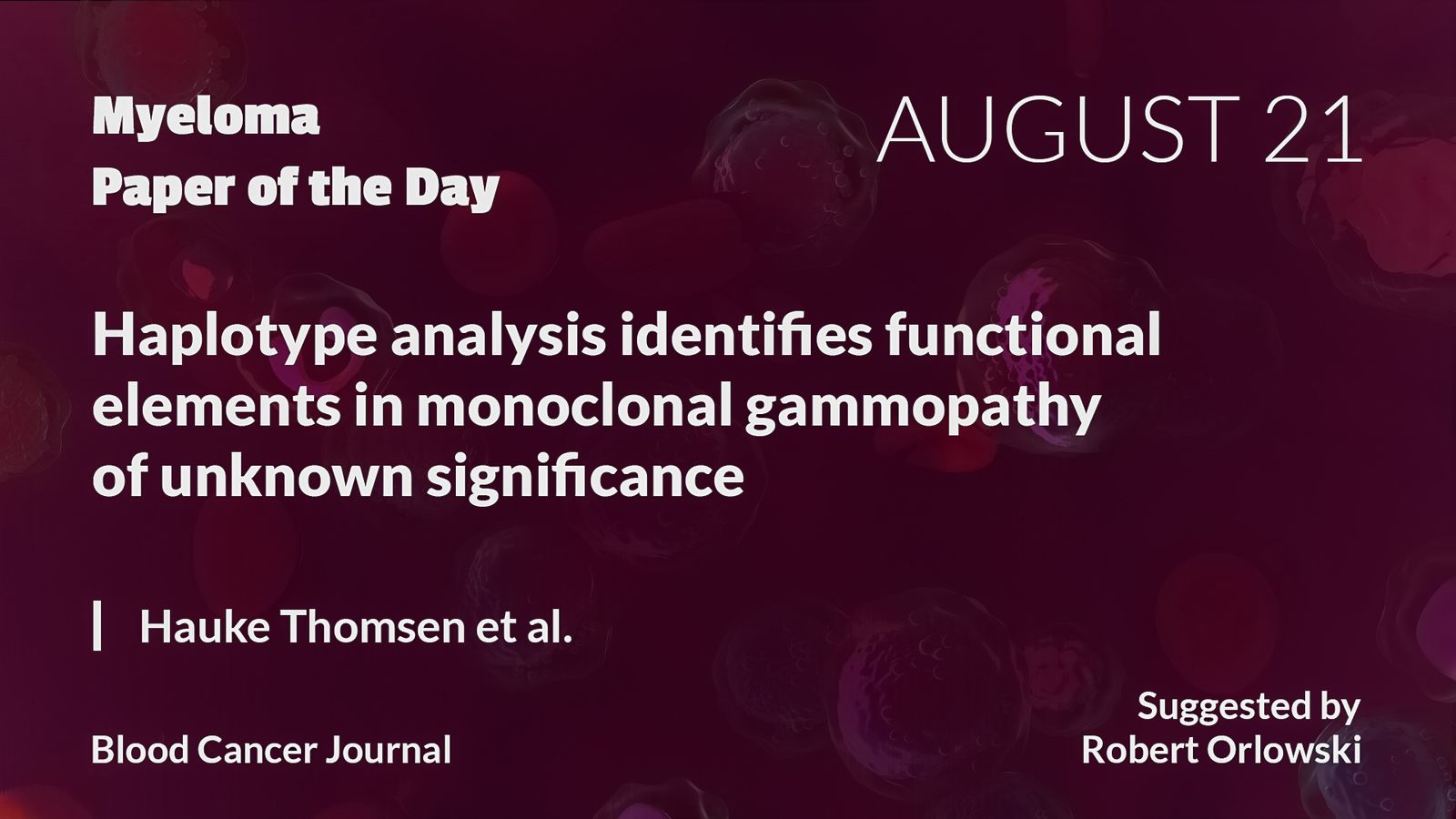 Myeloma Paper of the Day