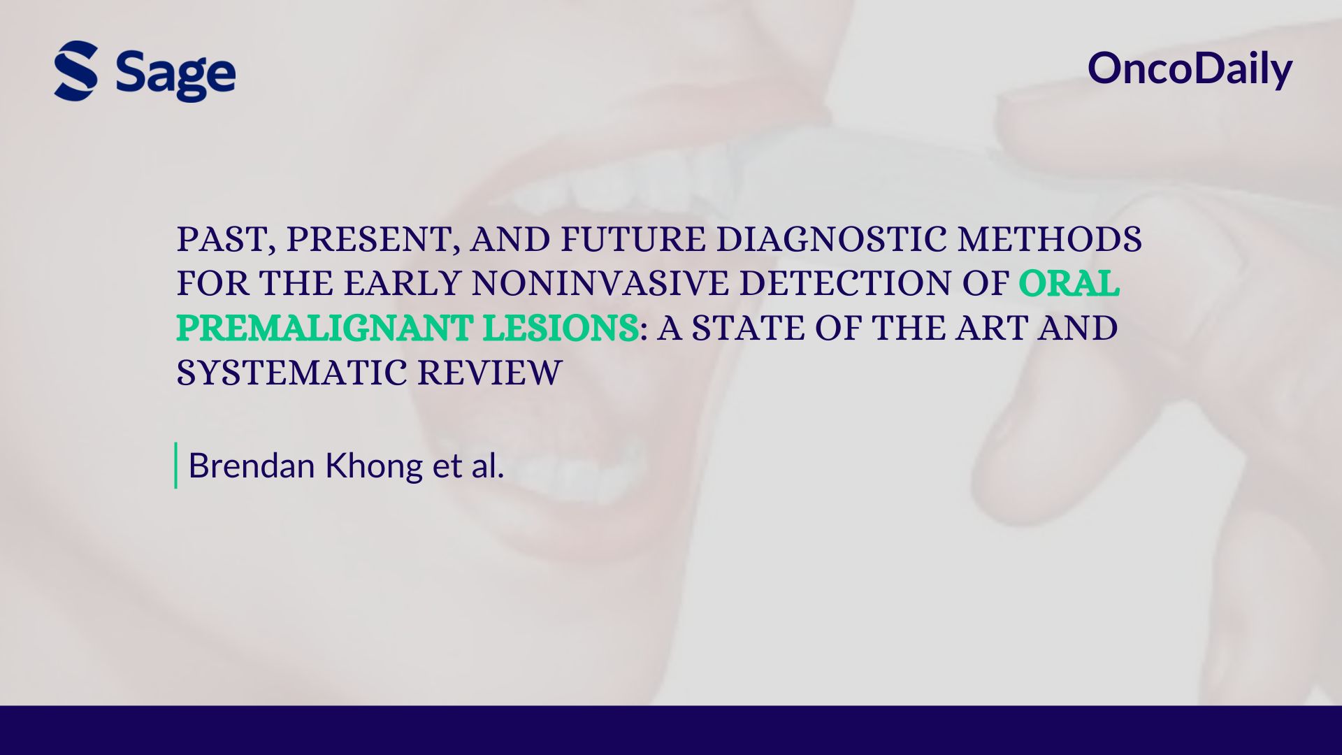 Oral Premalignant Lesions