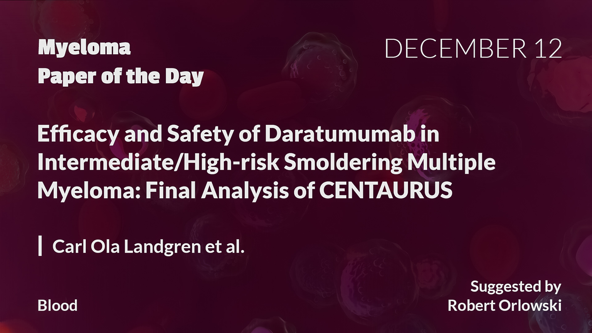 Myeloma Paper of the Day