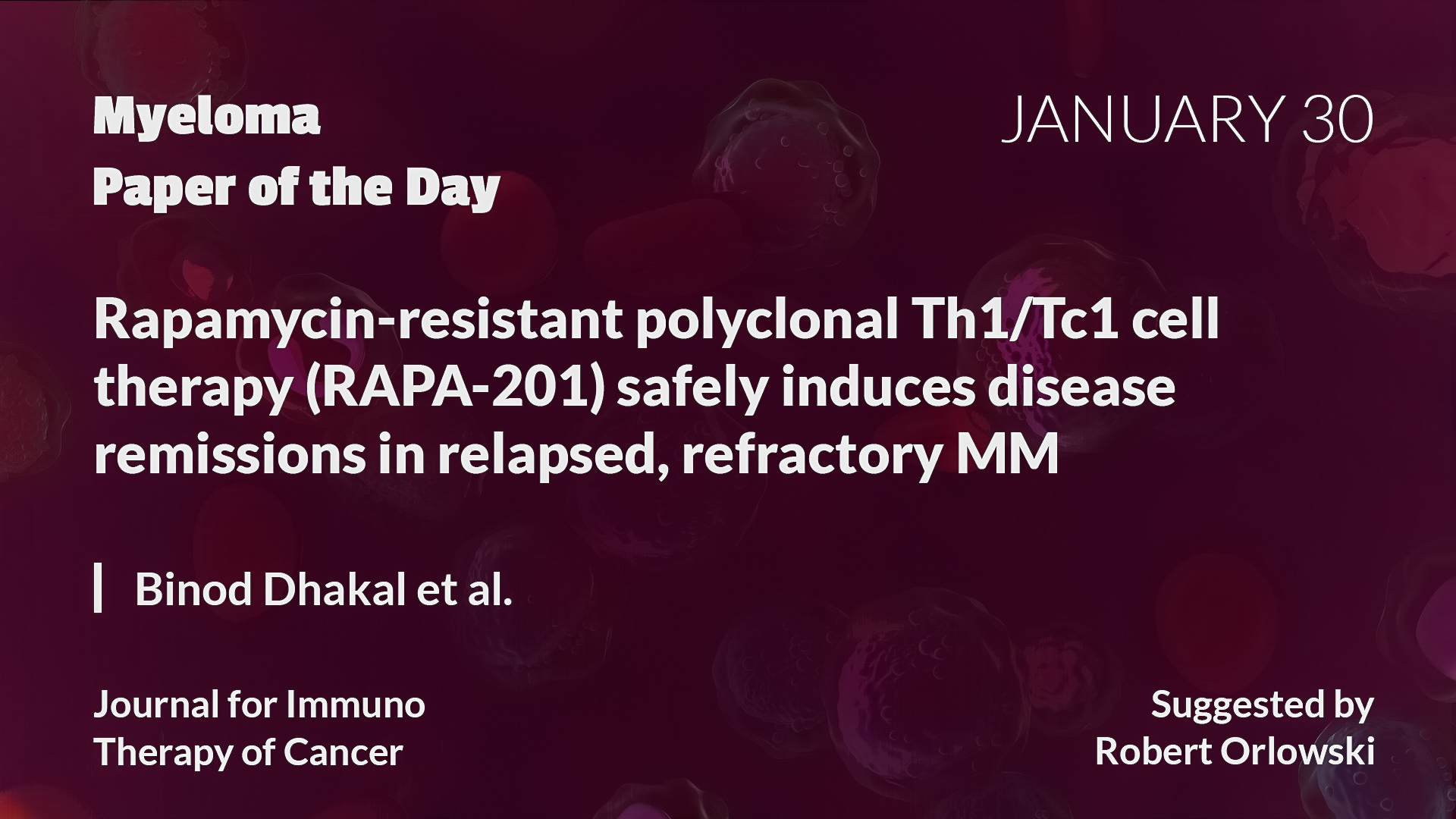 Myeloma Paper of the Day