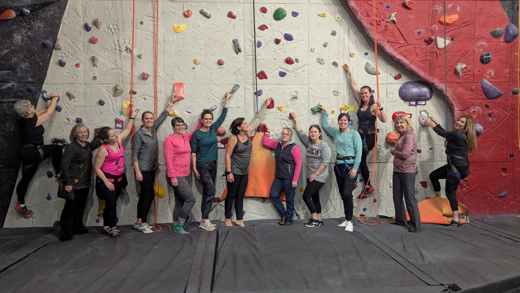 Move Beyond Surviving - Breast Cancer Survivors rocked the walls at the Miami University Climbing Center