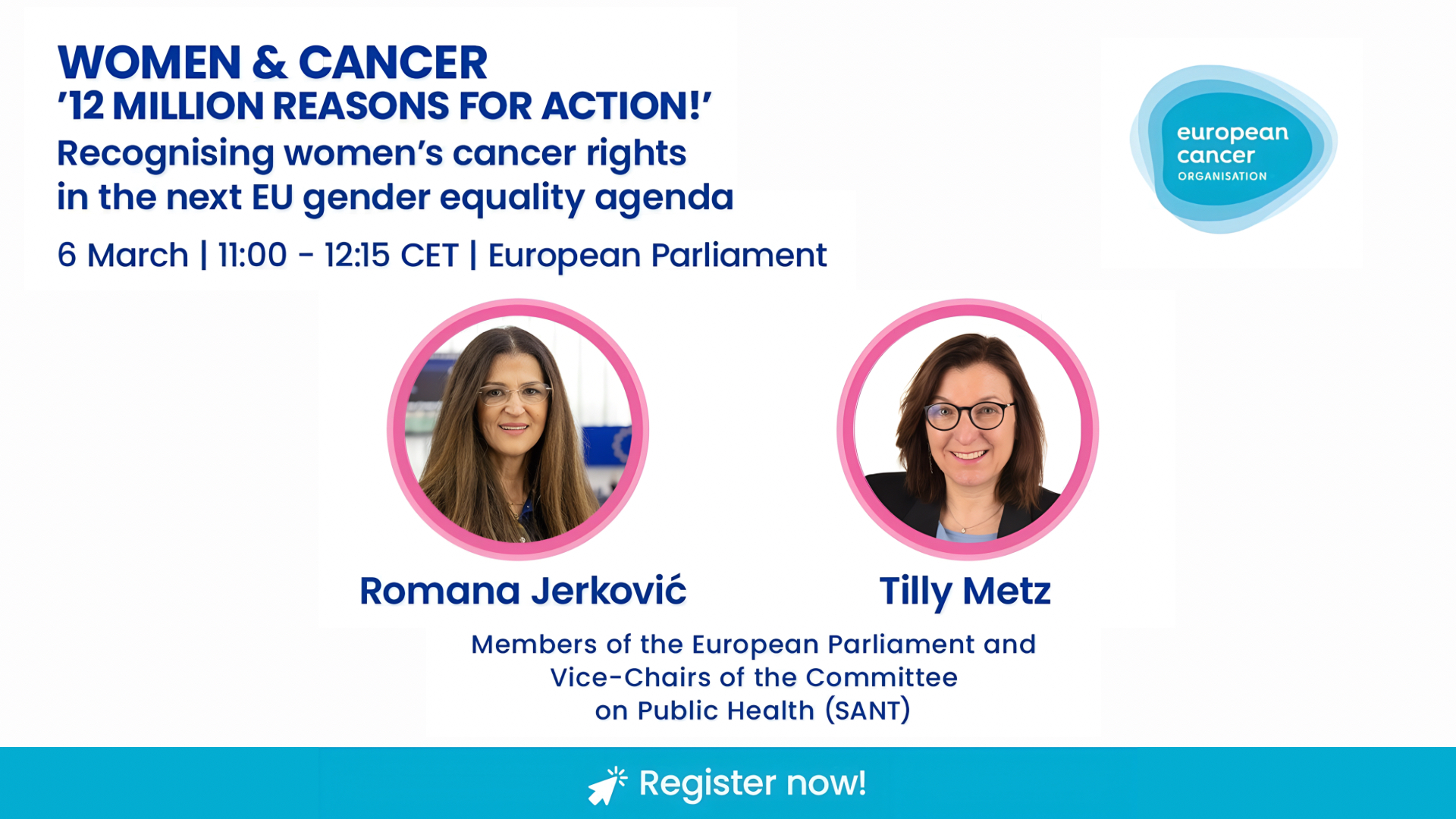 Women and Cancer ’12 Million Reasons For Action’ - European Cancer Organisation