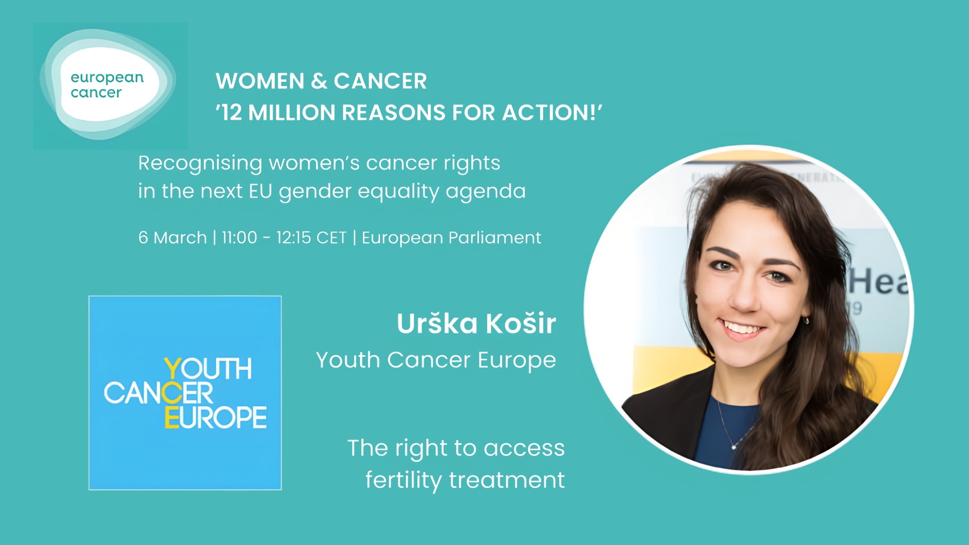No woman must be forced to jeopardise her own life to create a new life - European Cancer Organisation